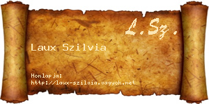 Laux Szilvia névjegykártya